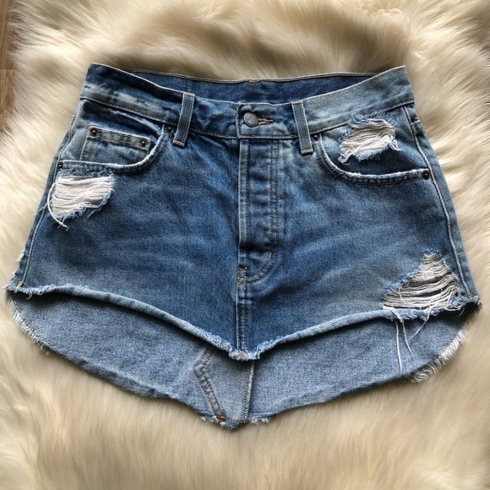 Carmar High Low Distressed Skirt